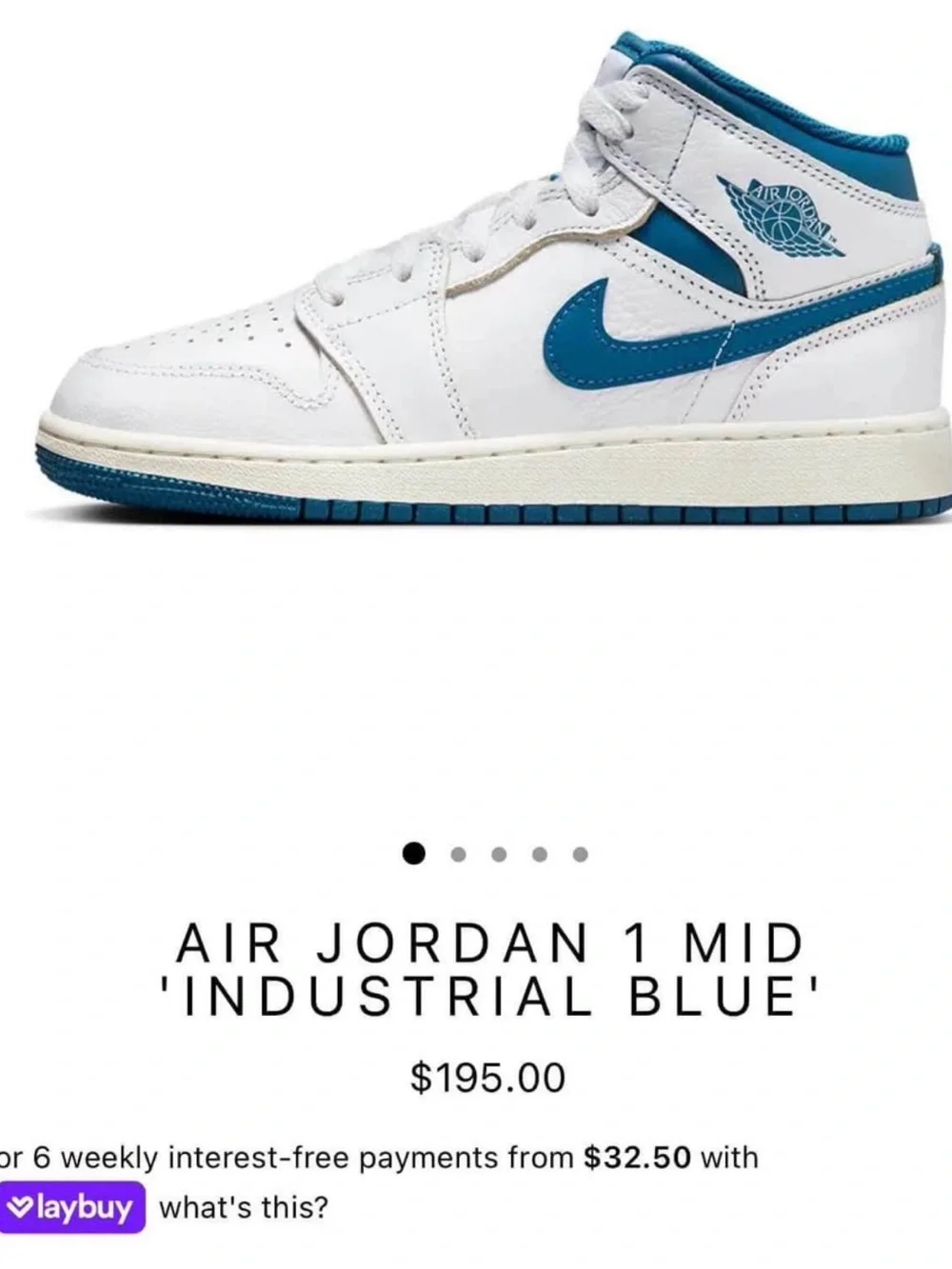 Air Jordan 1 Mid White Black Teal Mesh Interior